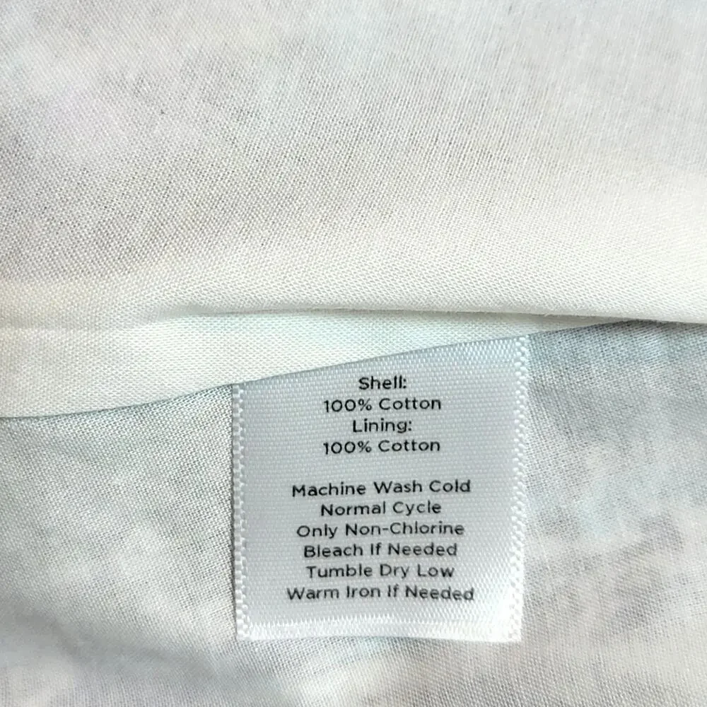 Talbots NWT Pleated Italian Landscape Print Cotton Skirt Blue White 14WP Coastal